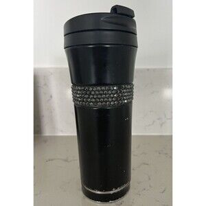 Original Starbucks 2016 Swarovski Crystal 16oz Steel Black Bling Travel Tumbler